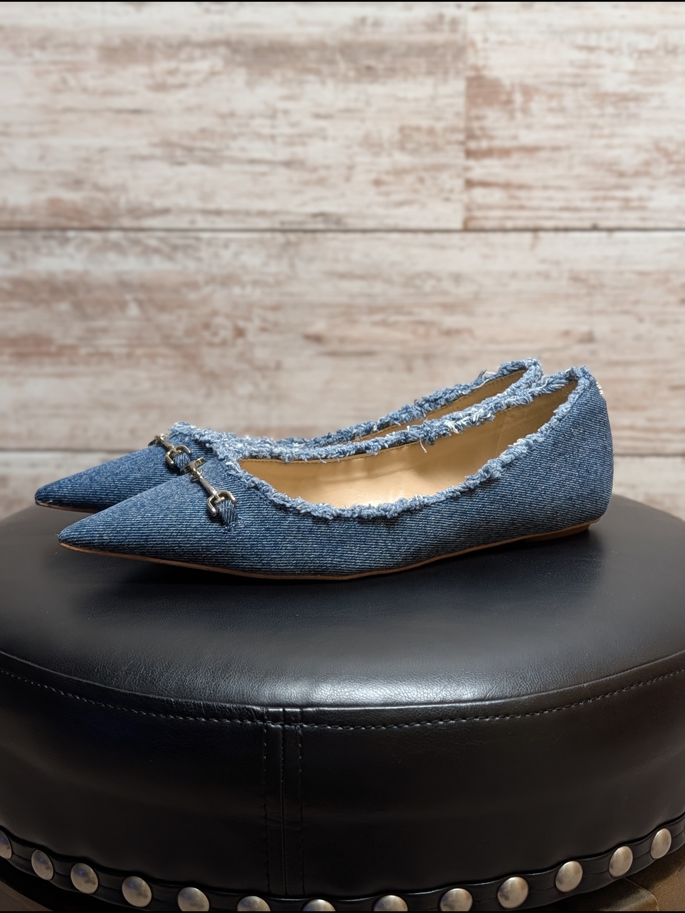Sam Edelman Denim Pointed-Toe Flat NWOT - Picture 3 of 9